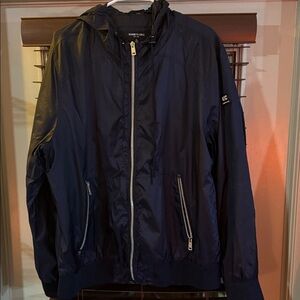 Kenneth Cole Men's Dark Blue Windbreaker